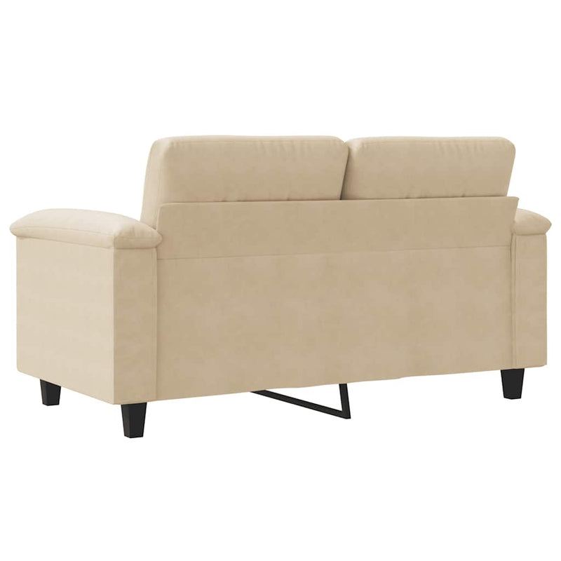 Canapea cu 2 locuri, crem, 120 cm, țesătură microfibră