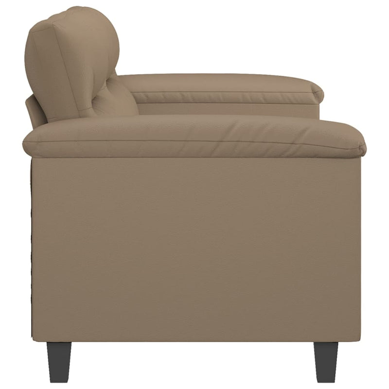 Canapea cu 2 locuri, cappuccino, 140 cm, piele ecologică