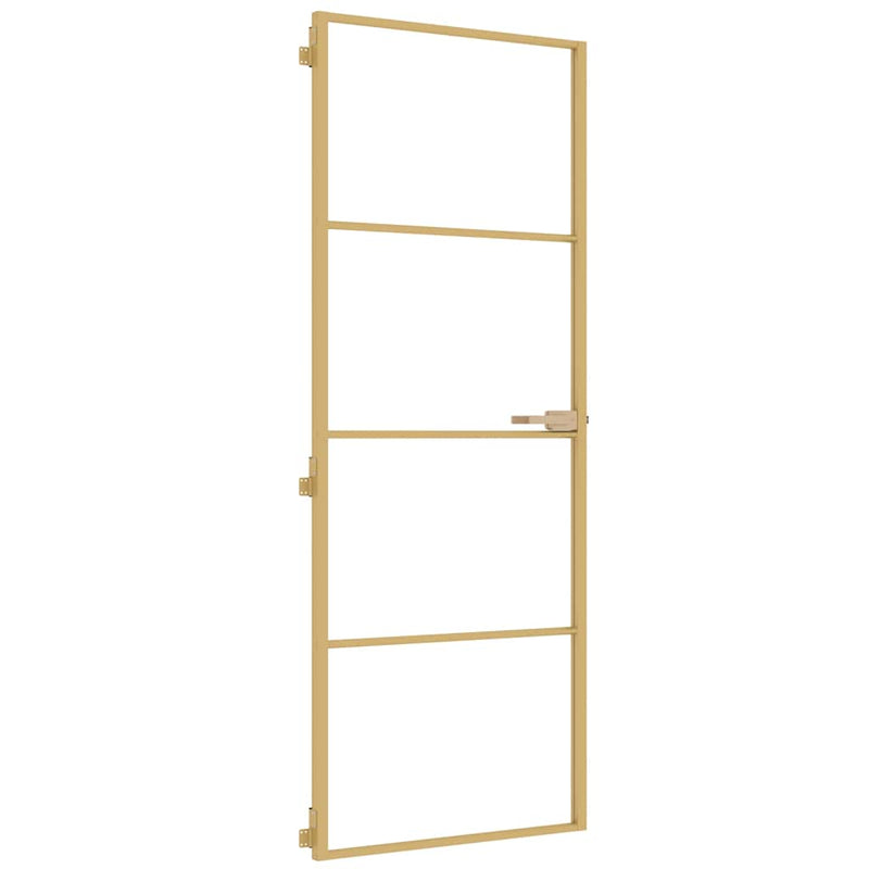 Ușă interior Slim auriu 76x201,5 cm sticlă securizată/aluminiu