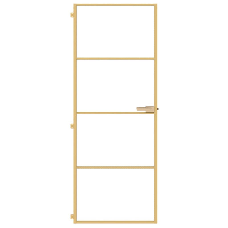 Ușă interior Slim auriu 76x201,5 cm sticlă securizată/aluminiu
