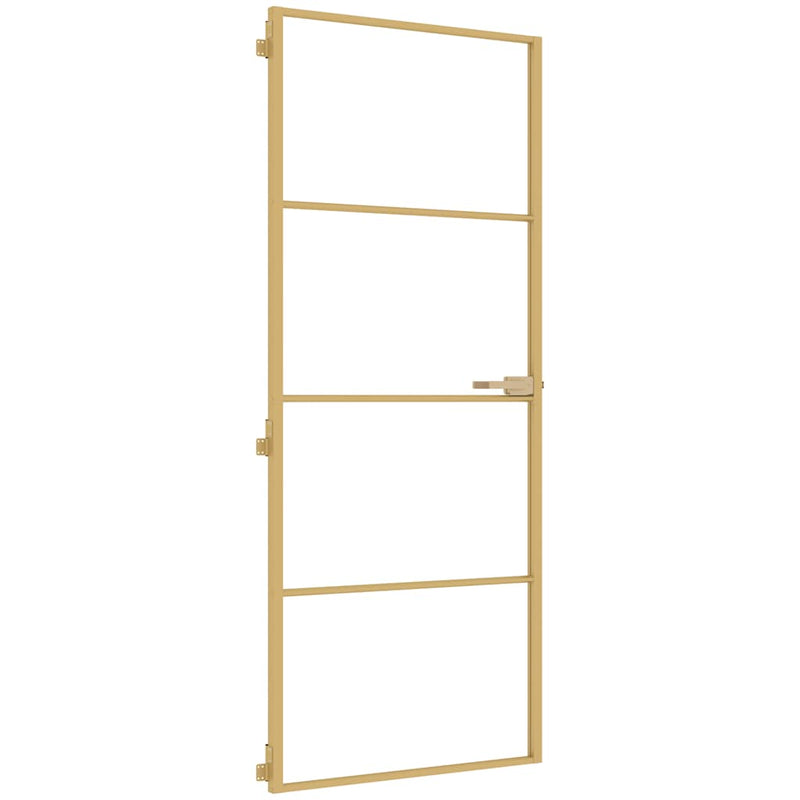 Ușă de interior Slim auriu 83x201,5cm sticlă temperată/aluminiu