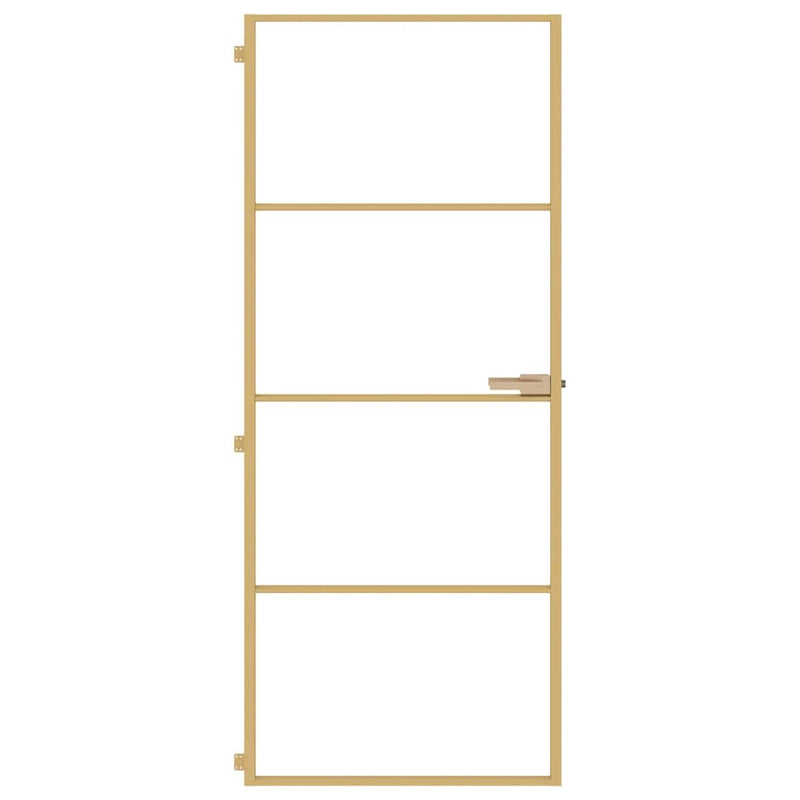 Ușă de interior Slim auriu 83x201,5cm sticlă temperată/aluminiu