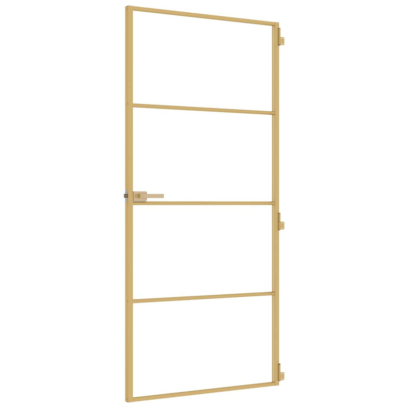 Ușă interioară Slim auriu 93x201,5cm sticlă securizată/aluminiu