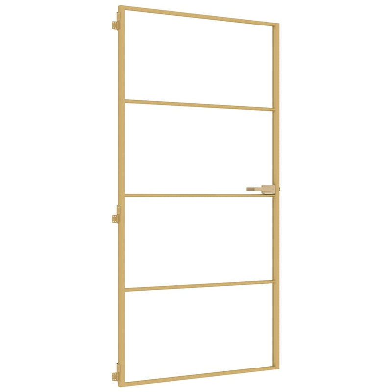 Ușă interior Slim auriu 102,5x201,5cm sticlă temperată/aluminiu