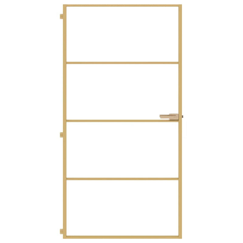 Ușă interior Slim auriu 102,5x201,5cm sticlă temperată/aluminiu