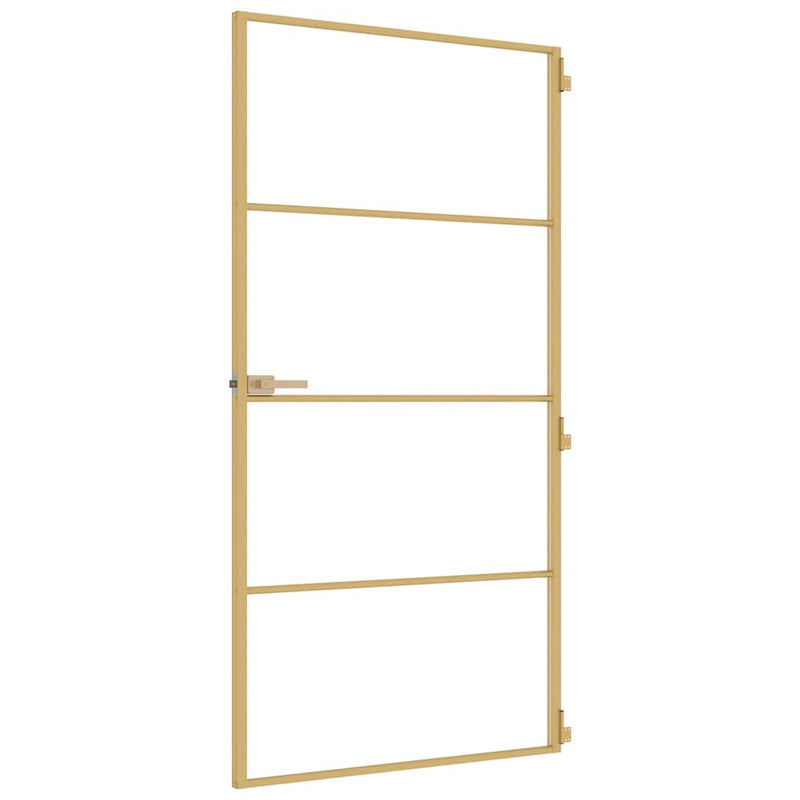 Ușă interior Slim auriu 102,5x201,5cm sticlă temperată/aluminiu
