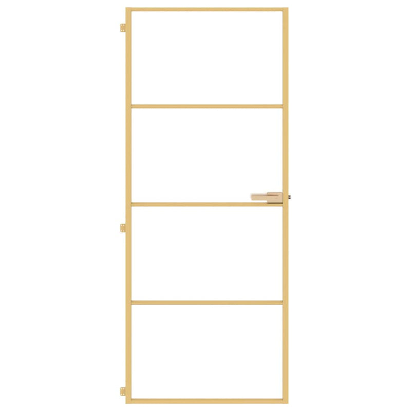 Ușă de interior Slim auriu 83x201,5cm sticlă temperată/aluminiu