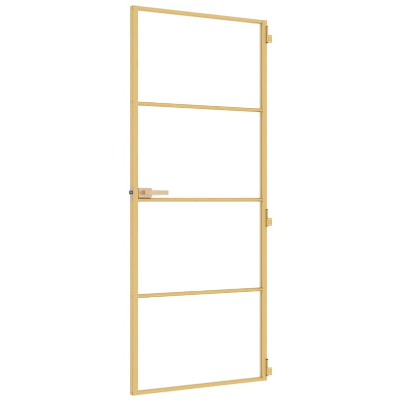Ușă de interior Slim auriu 83x201,5cm sticlă temperată/aluminiu