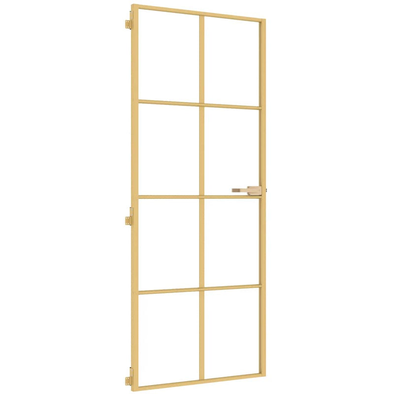 Ușă de interior Slim auriu 83x201,5cm sticlă temperată/aluminiu