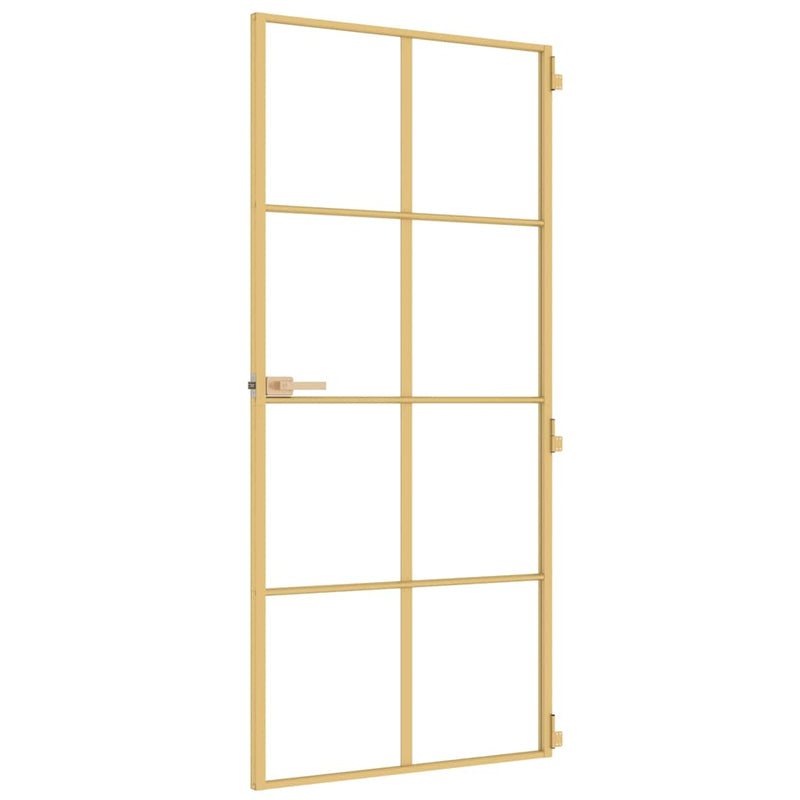 Ușă interioară Slim auriu 93x201,5cm sticlă securizată/aluminiu