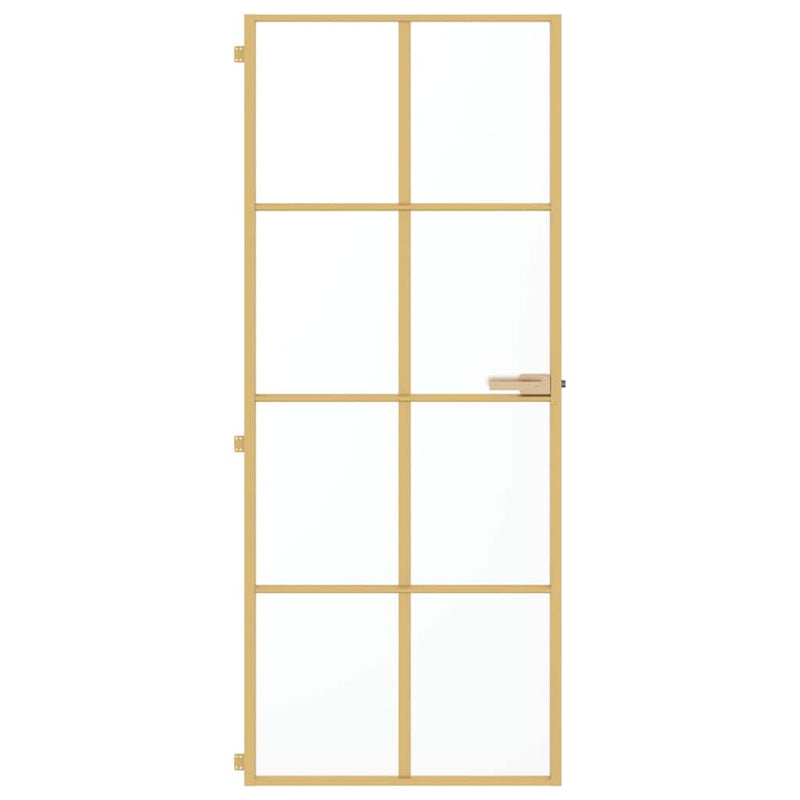 Ușă de interior Slim auriu 83x201,5cm sticlă temperată/aluminiu