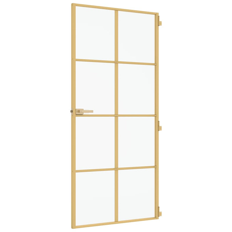 Ușă interioară Slim auriu 93x201,5cm sticlă securizată/aluminiu