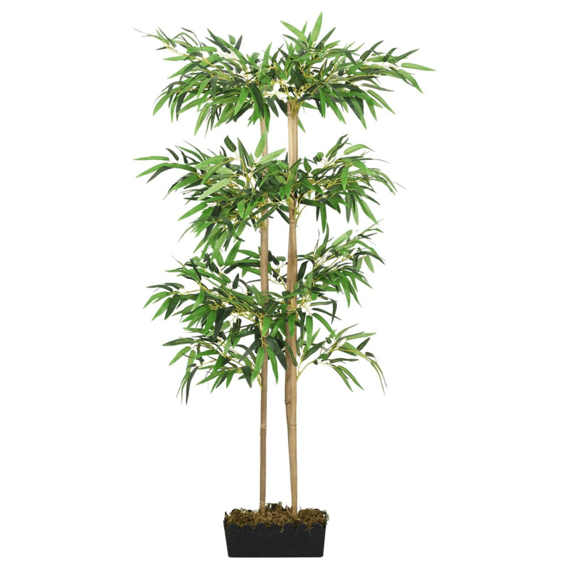 Arbore din bambus artificial 760 de frunze 120 cm verde