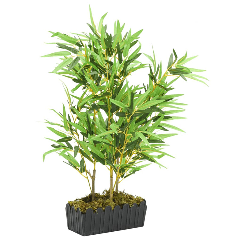 Arbore din bambus artificial 500 de frunze 80 cm verde