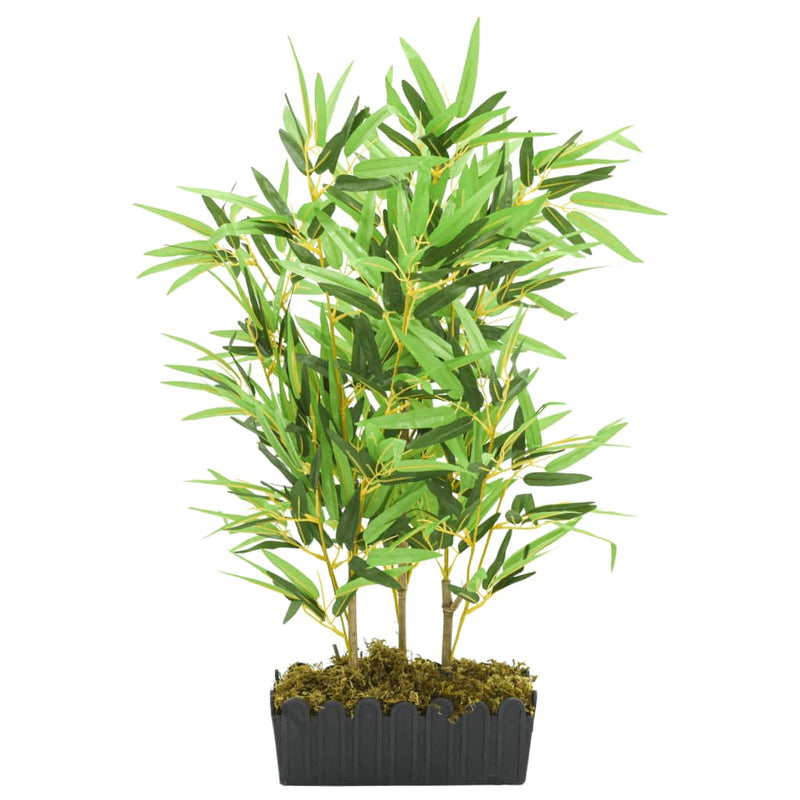 Arbore din bambus artificial 500 de frunze 80 cm verde