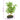 Arbore din bambus artificial 500 de frunze 80 cm verde
