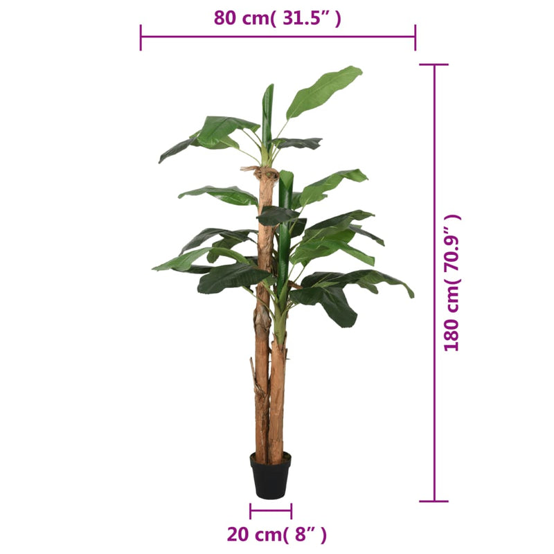 Bananier artificial 19 frunze 180 cm verde