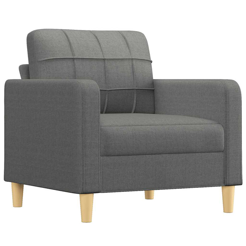 Fotoliu canapea, gri închis, 60 cm, material textil