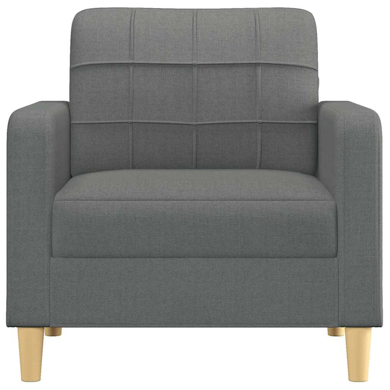 Fotoliu canapea, gri închis, 60 cm, material textil
