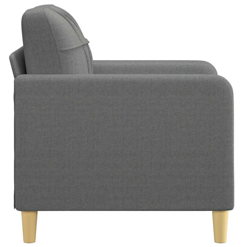 Fotoliu canapea, gri închis, 60 cm, material textil