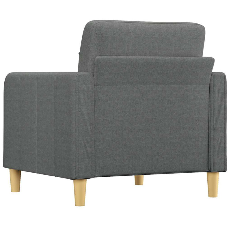 Fotoliu canapea, gri închis, 60 cm, material textil