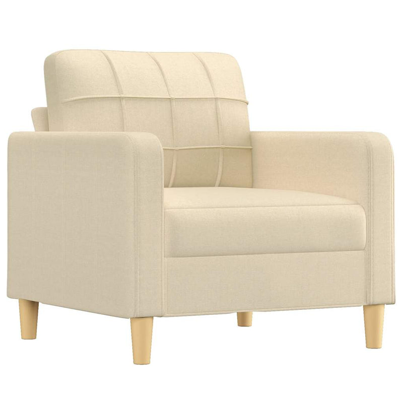 Fotoliu canapea, crem, 60 cm, material textil