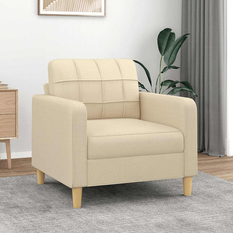 Fotoliu canapea, crem, 60 cm, material textil
