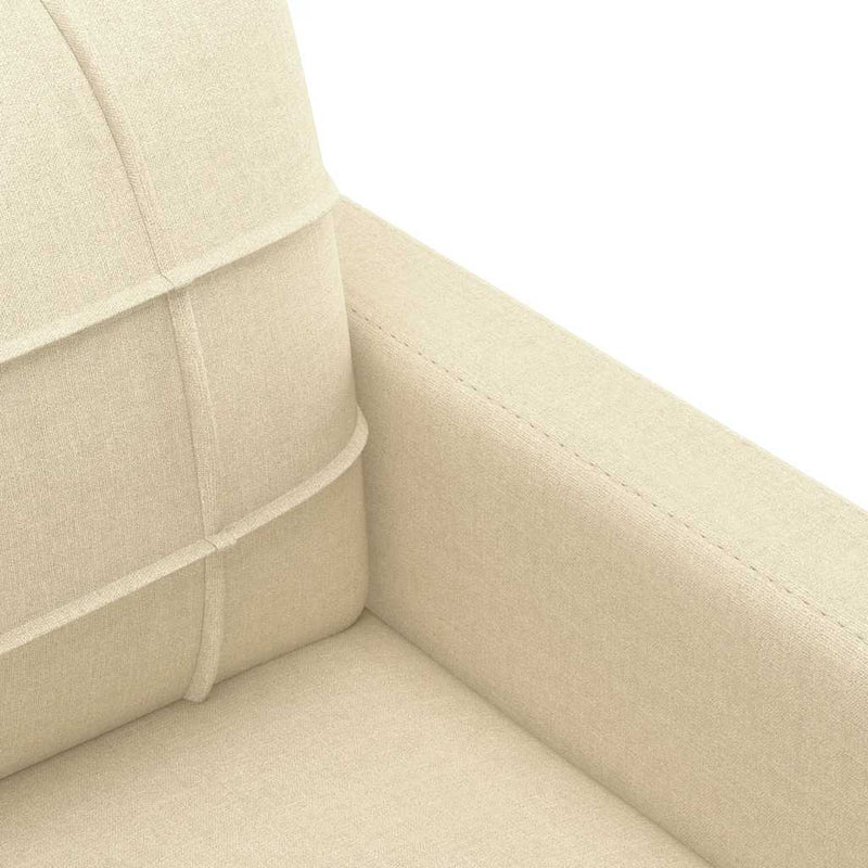 Canapea cu 2 locuri, crem, 120 cm, material textil