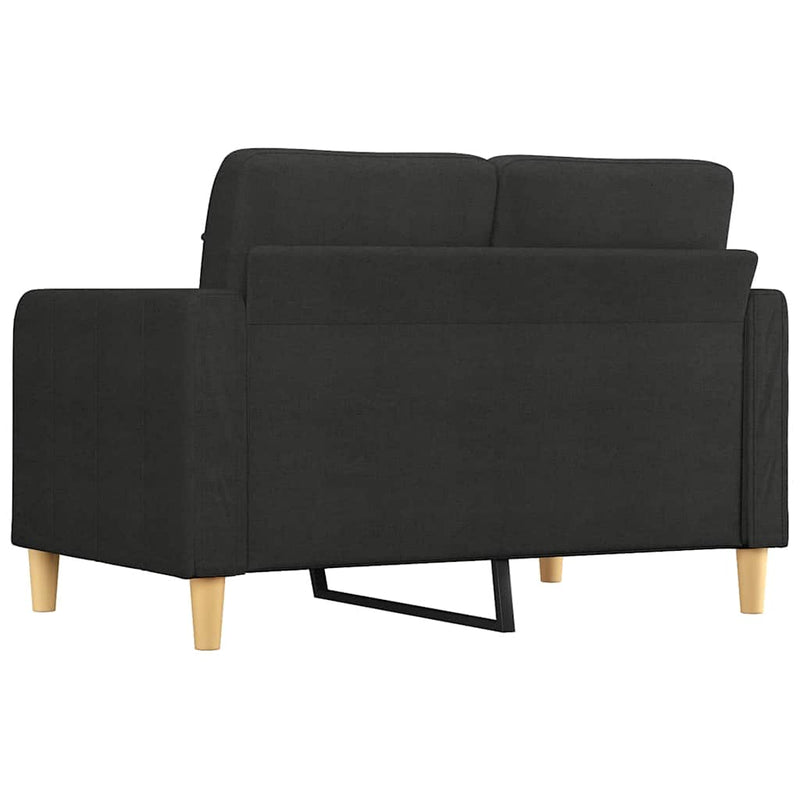 Canapea cu 2 locuri, negru, 120 cm, material textil