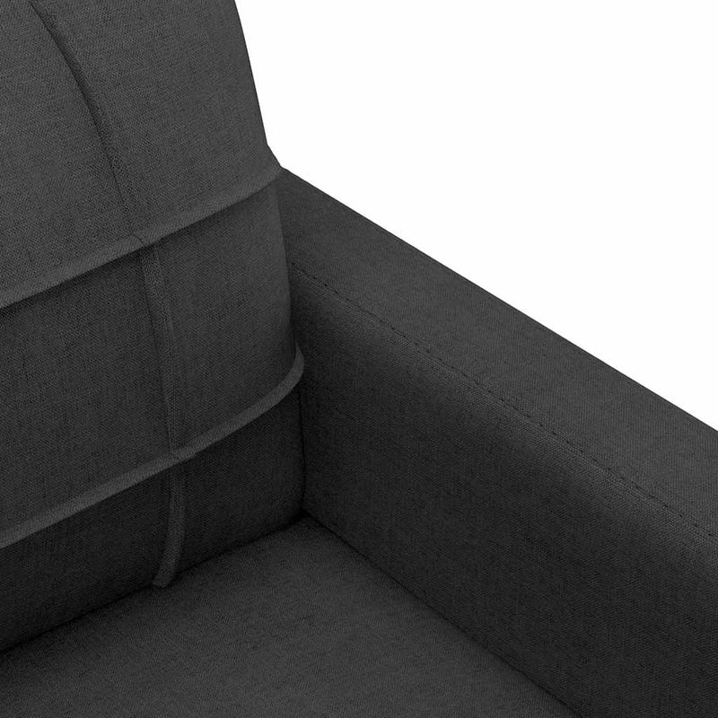 Canapea cu 2 locuri, negru, 120 cm, material textil