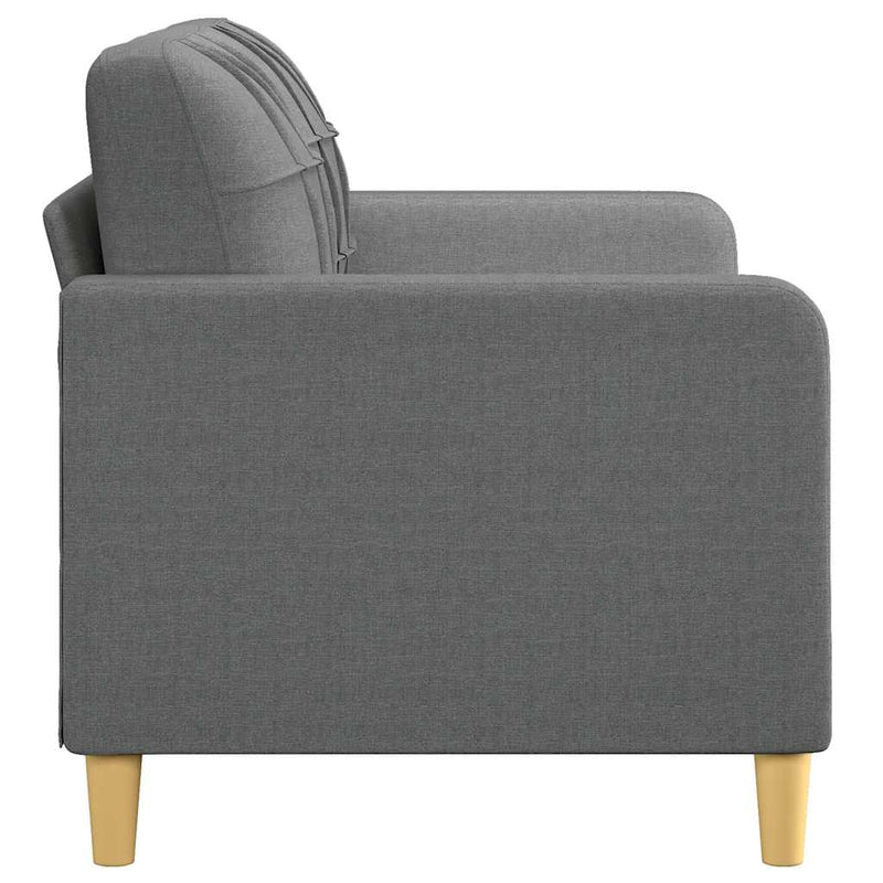 Canapea cu 2 locuri, gri închis, 140 cm, material textil
