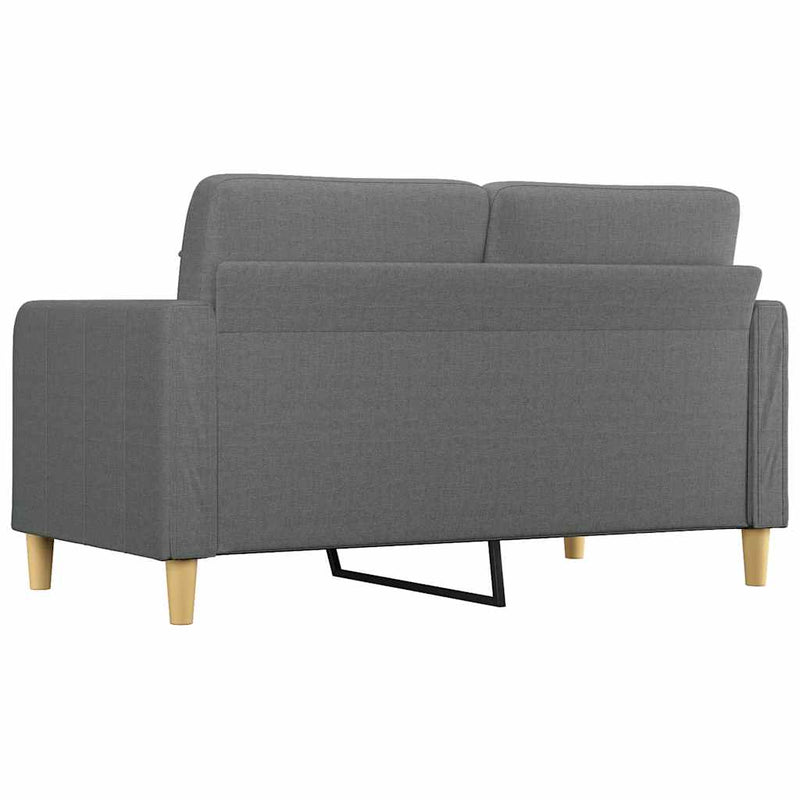 Canapea cu 2 locuri, gri închis, 140 cm, material textil