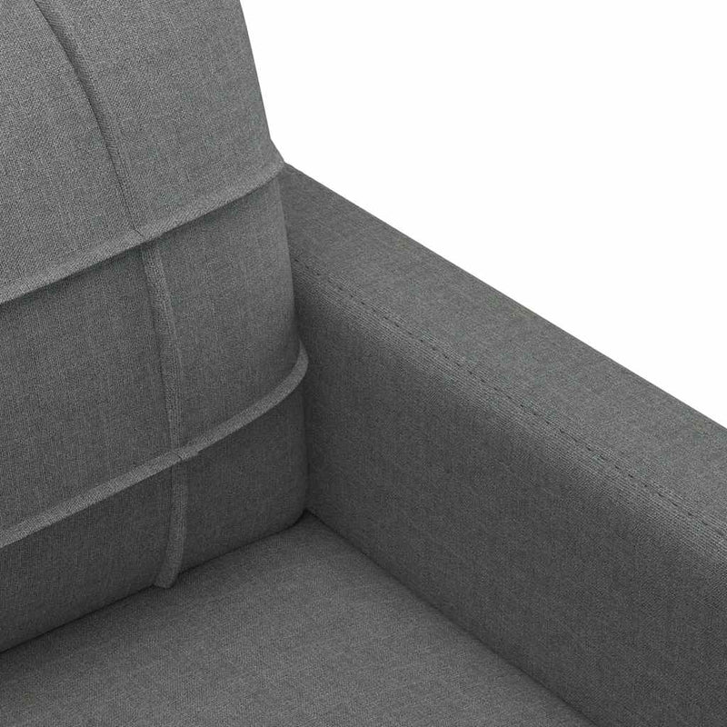 Canapea cu 2 locuri, gri închis, 140 cm, material textil