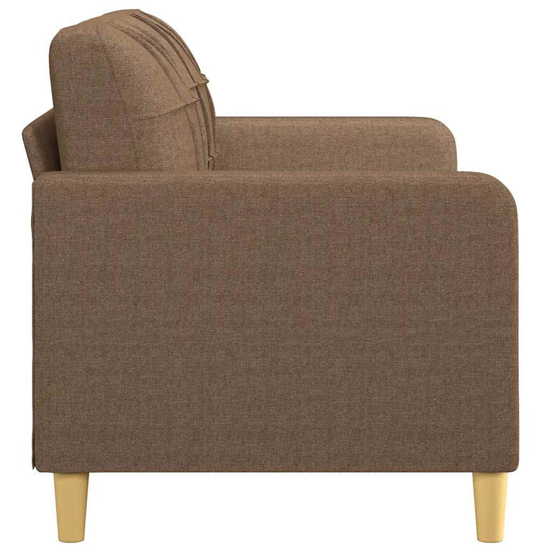 Canapea cu 2 locuri, maro, 140 cm, material textil