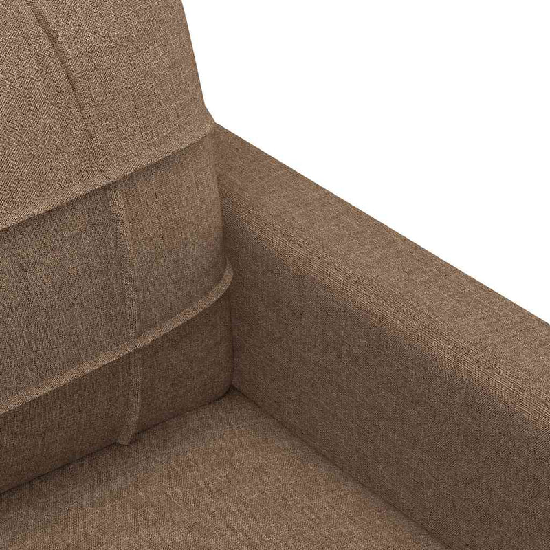 Canapea cu 2 locuri, maro, 140 cm, material textil