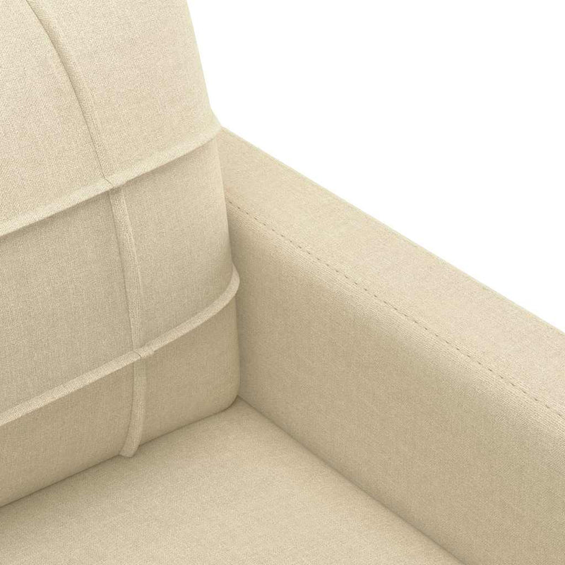 Canapea cu 3 locuri, crem, 180 cm, material textil