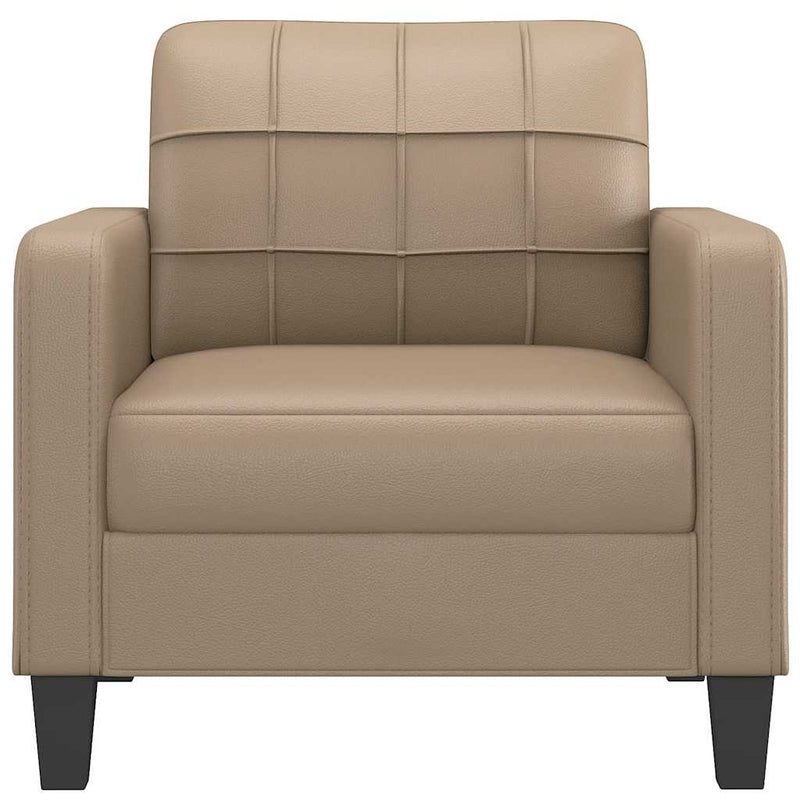 Canapea de o persoană, cappuccino, 60 cm, piele ecologică