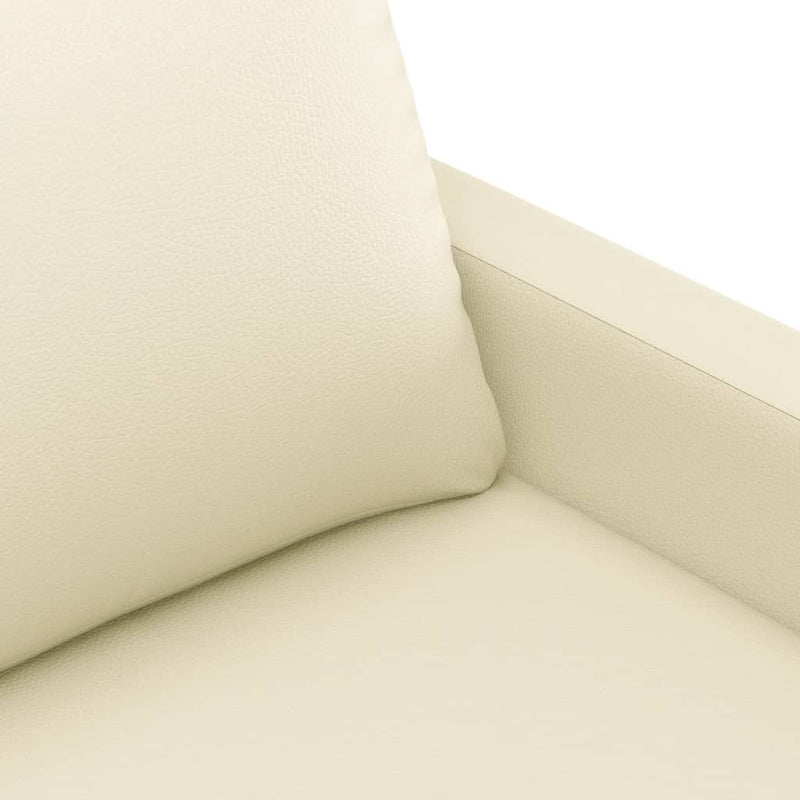 Canapea de o persoană, crem, 60 cm, piele ecologică