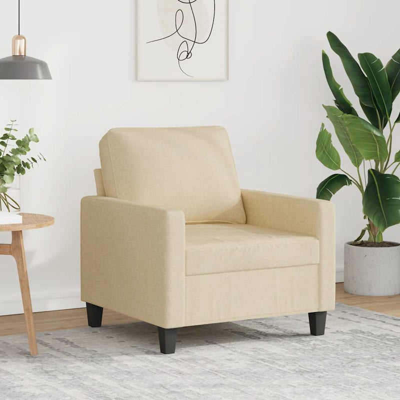 Fotoliu canapea, crem, 60 cm, material textil