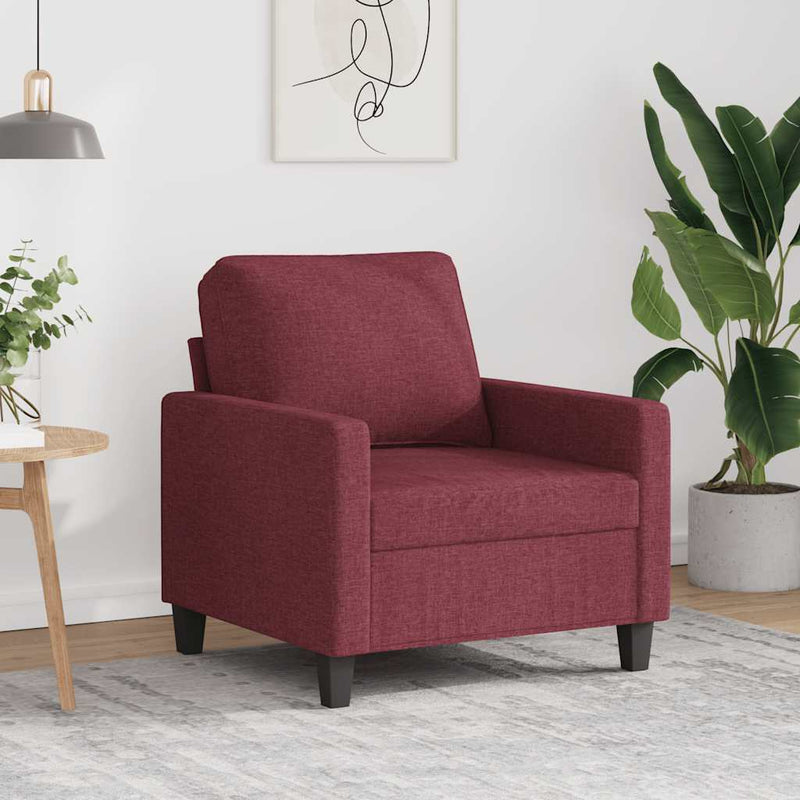 Fotoliu canapea, roșu vin, 60 cm, material textil