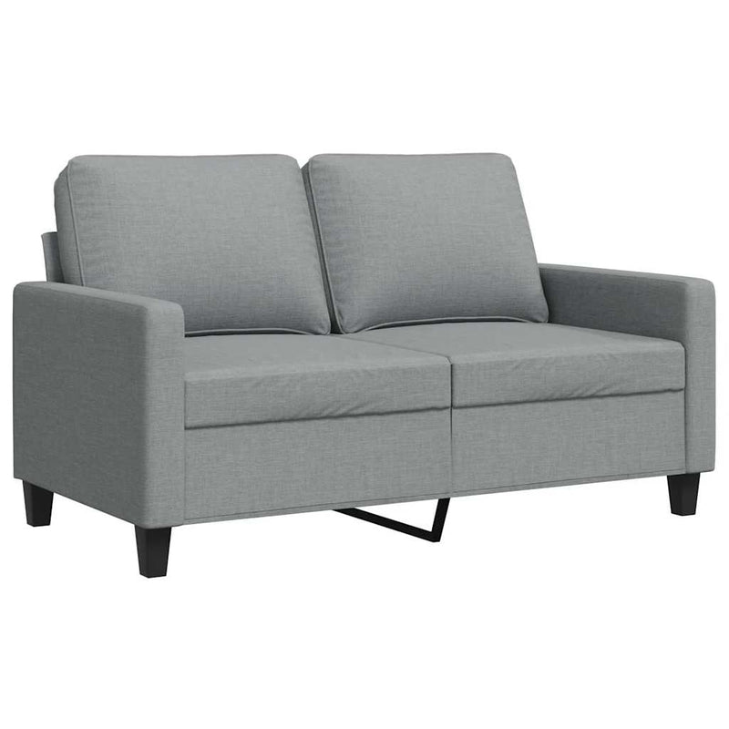 Canapea cu 2 locuri, gri deschis, 120 cm, material textil