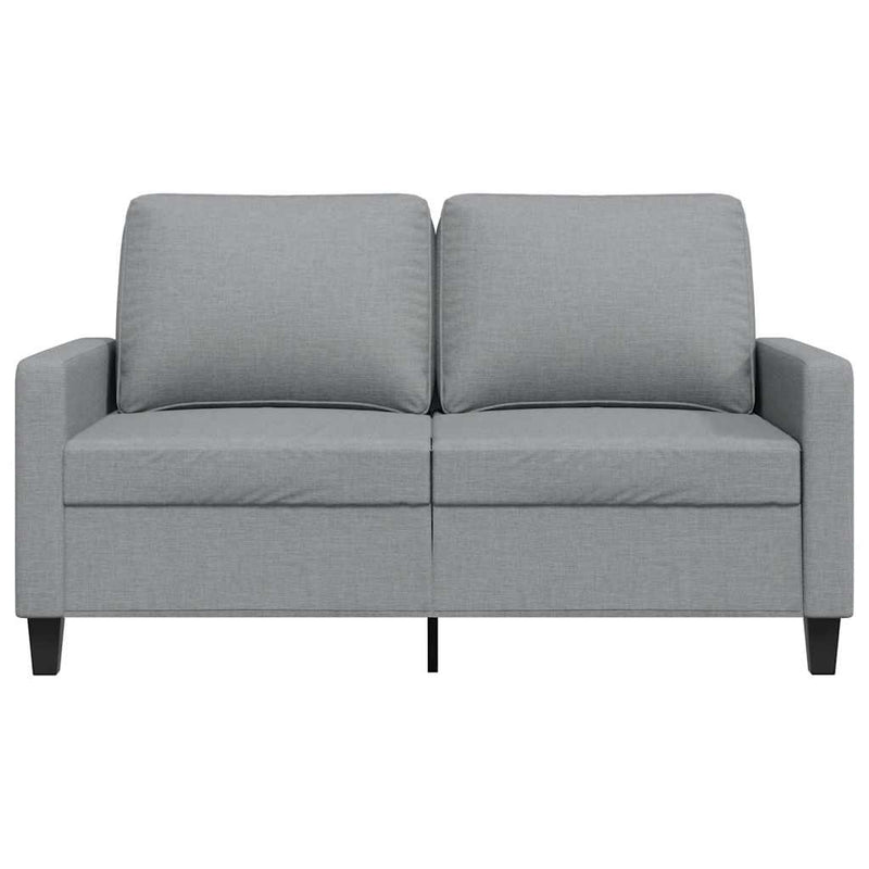Canapea cu 2 locuri, gri deschis, 120 cm, material textil