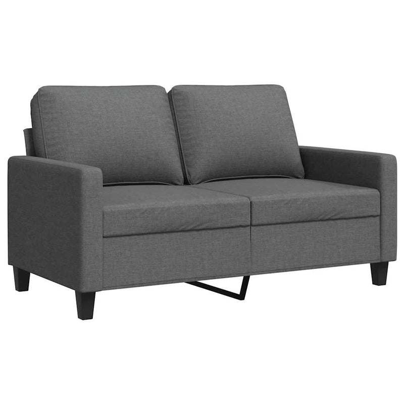 Canapea cu 2 locuri, gri închis, 120 cm, material textil