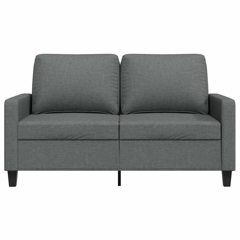 Canapea cu 2 locuri, gri închis, 120 cm, material textil