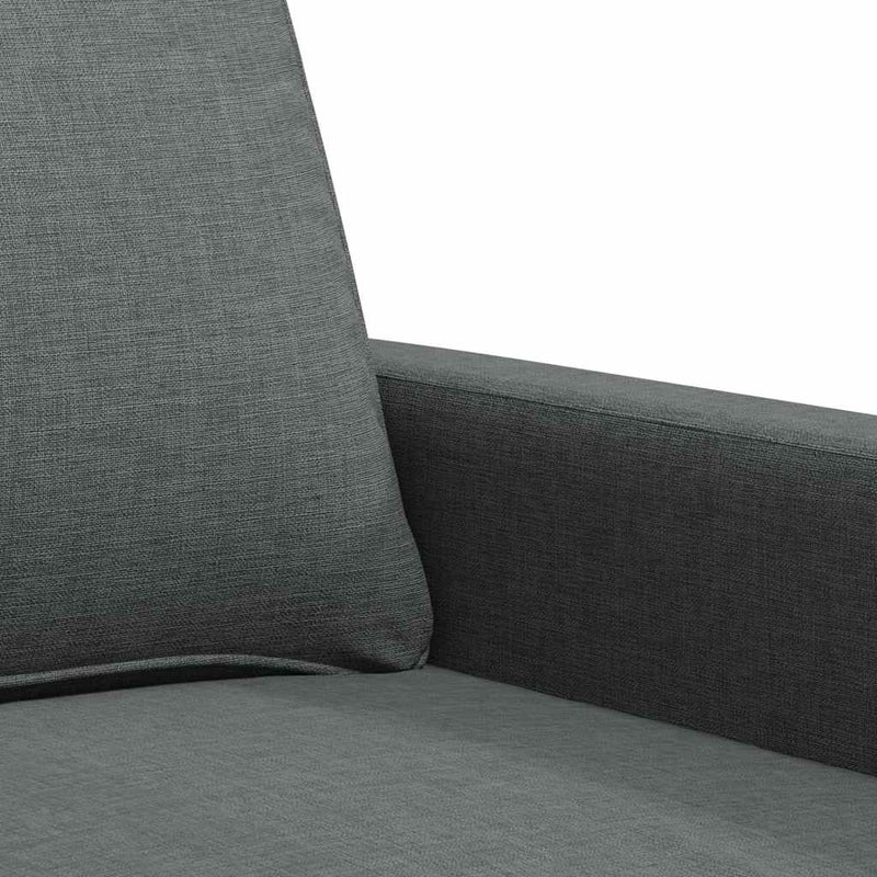 Canapea cu 2 locuri, gri închis, 120 cm, material textil