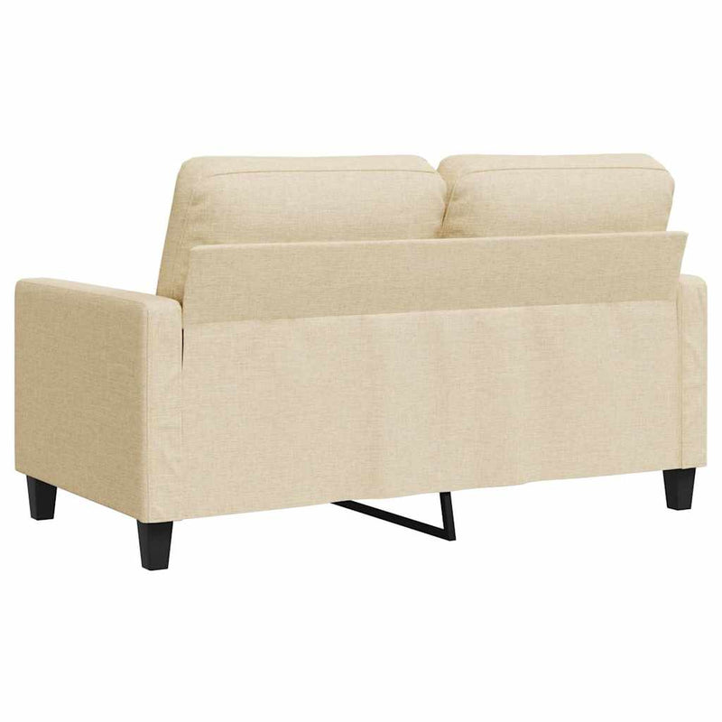 Canapea cu 2 locuri, crem, 120 cm, material textil