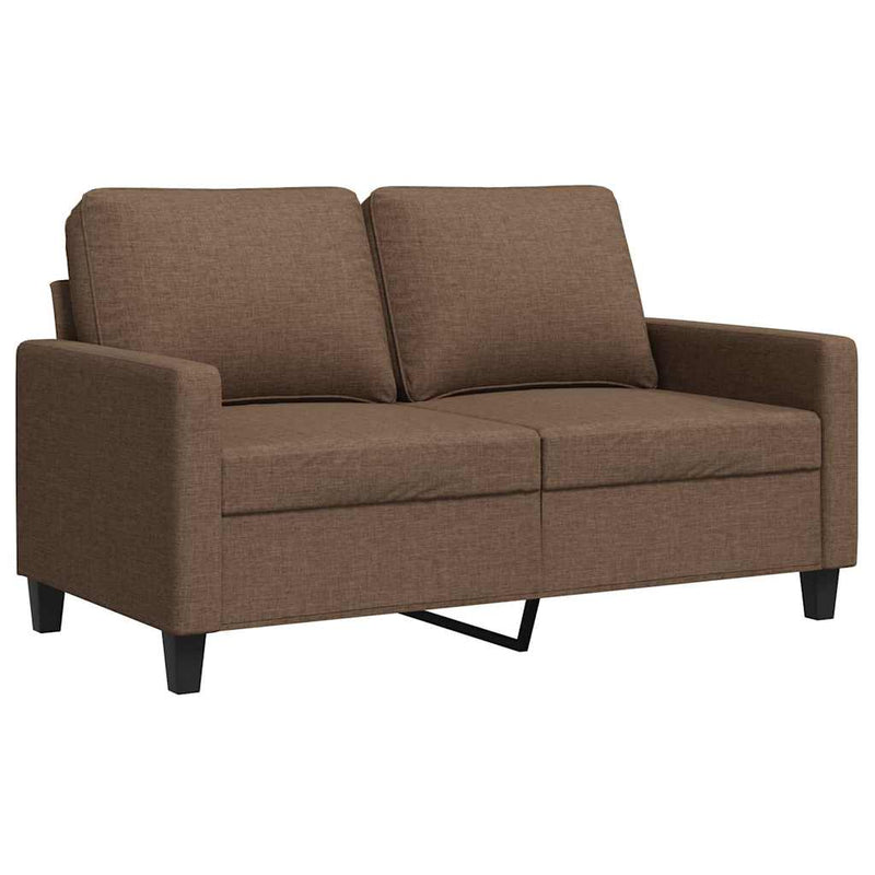 Canapea cu 2 locuri, maro, 120 cm, material textil