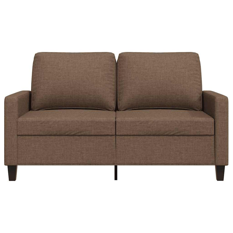 Canapea cu 2 locuri, maro, 120 cm, material textil