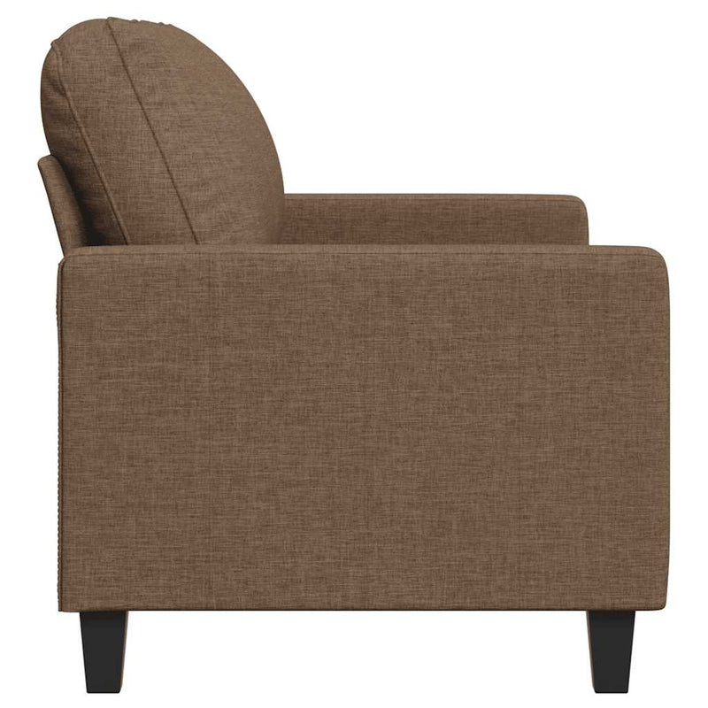 Canapea cu 2 locuri, maro, 120 cm, material textil