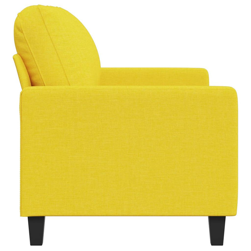 Canapea cu 2 locuri, galben deschis, 120 cm, material textil